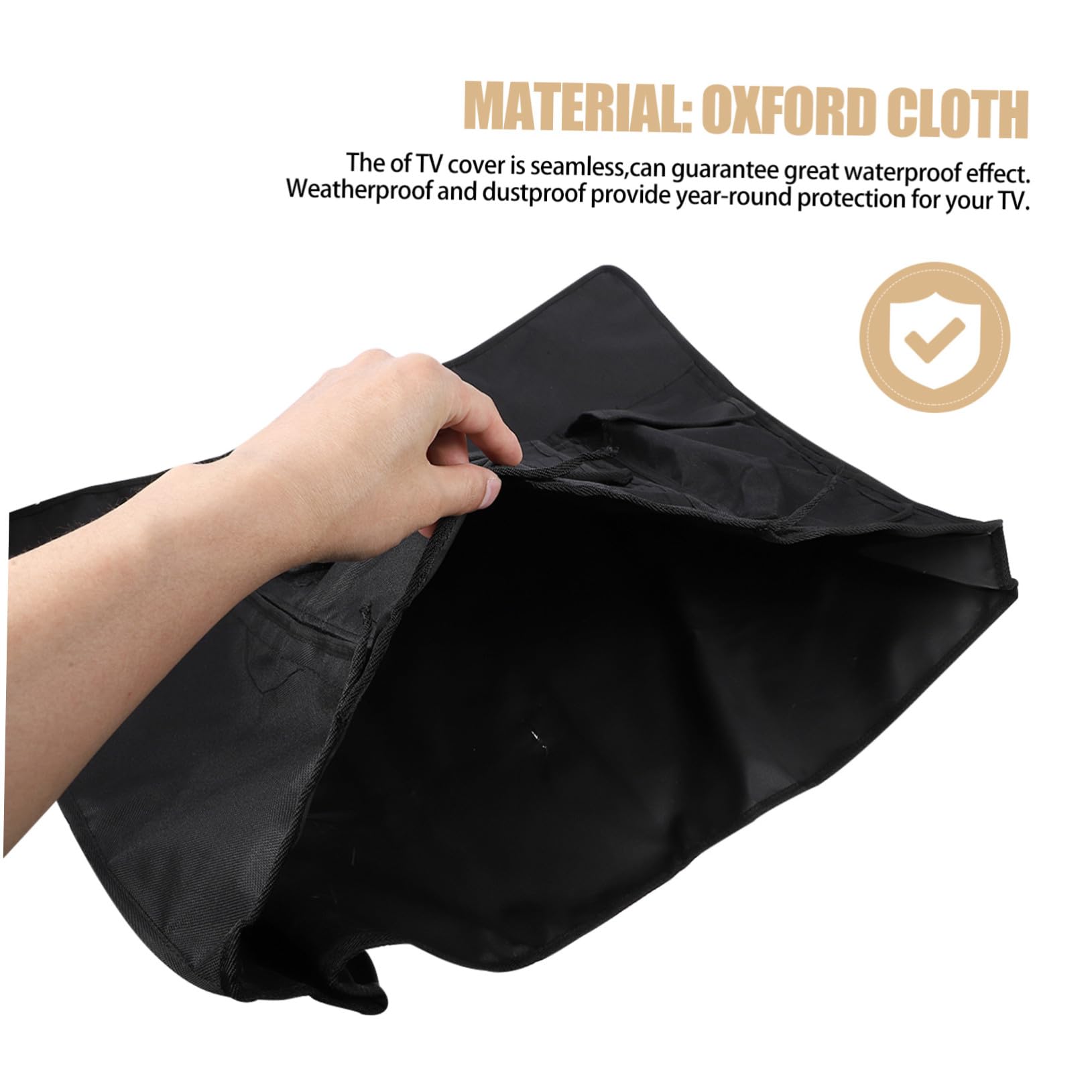 Copertura per Televisore da Esterno Oxford Nero, Custodia Anti-polvere Resistente per Tv da 30-32 Pollici, per Uso Outdoor