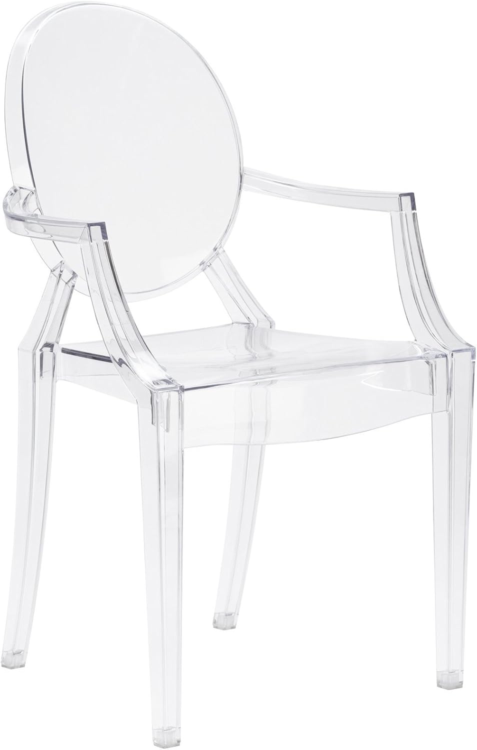 EdgeMod Burton Arm Chair in Clear (Set of 4)