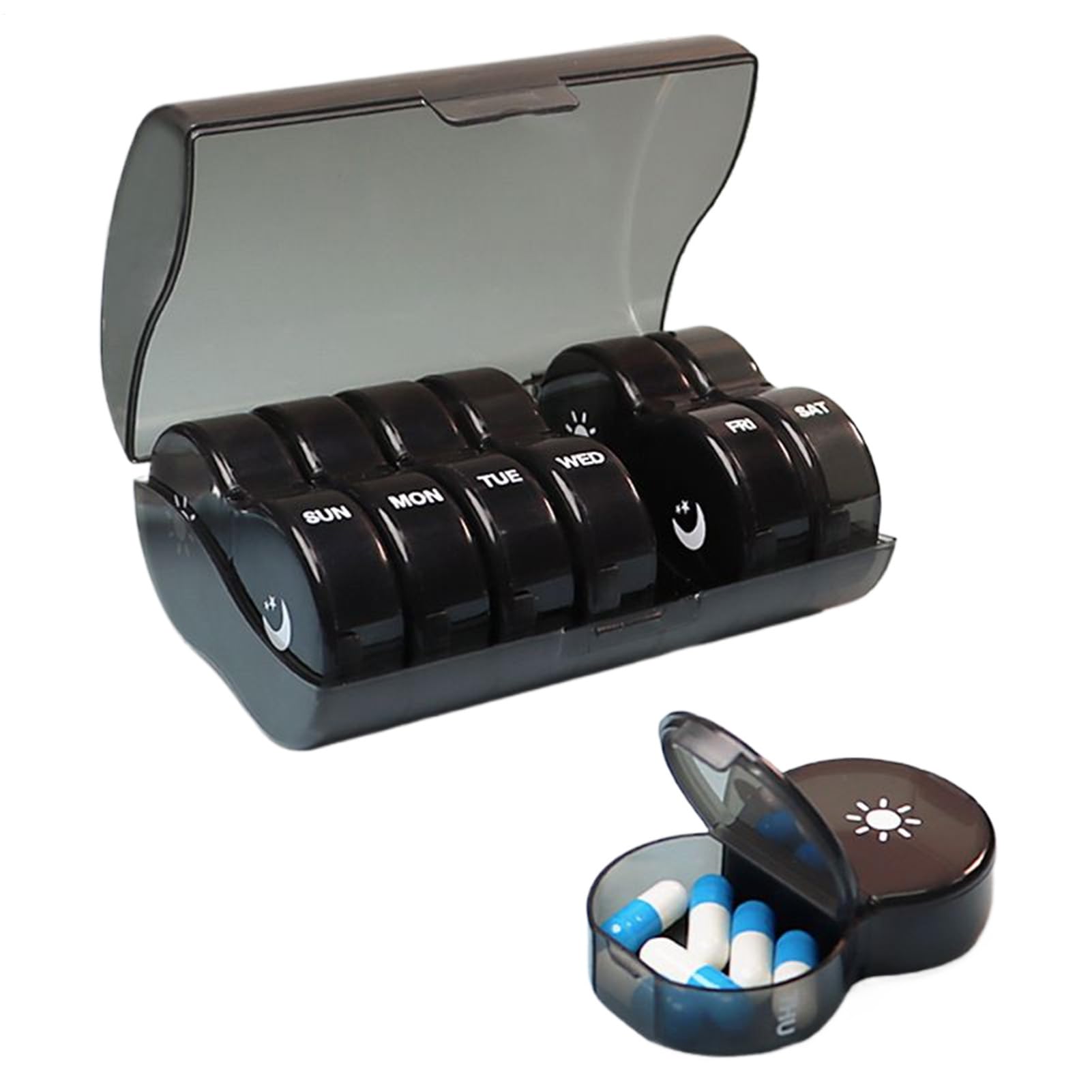 Pilulier Organisateur De Médicaments Contenant Portable Coloré Suppléments