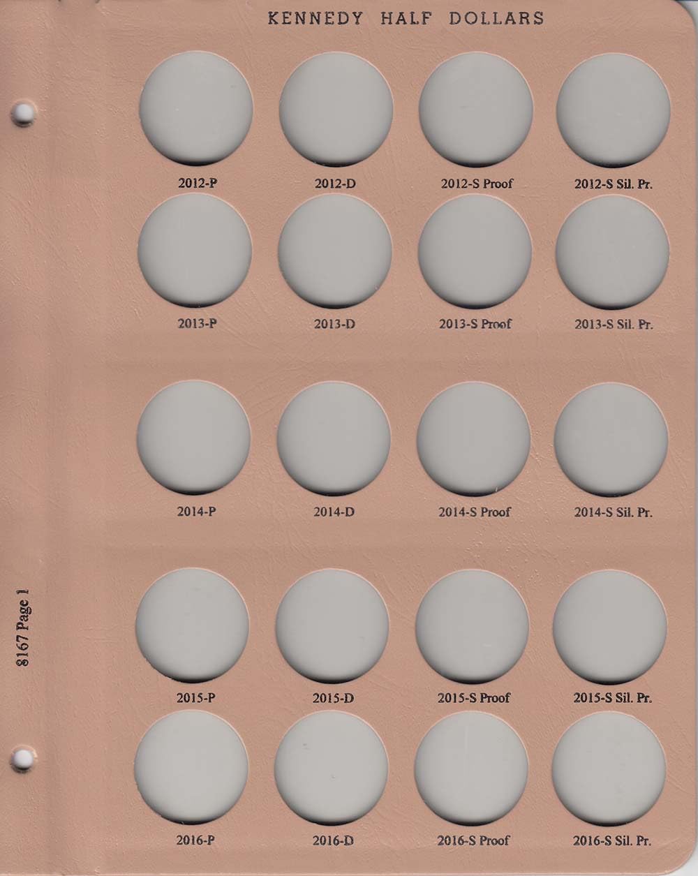 Dansco US Kennedy Half Dollar with Proof Coin Album 2012 - 2021 #8167