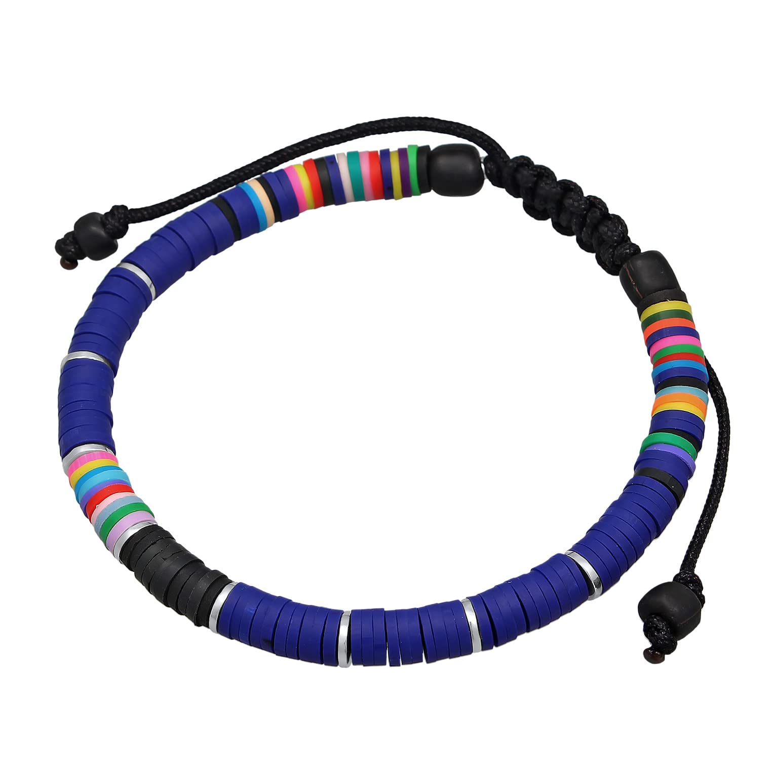Kuzzoi Buddha Herren Armband aus Heishi undGlas Perlen