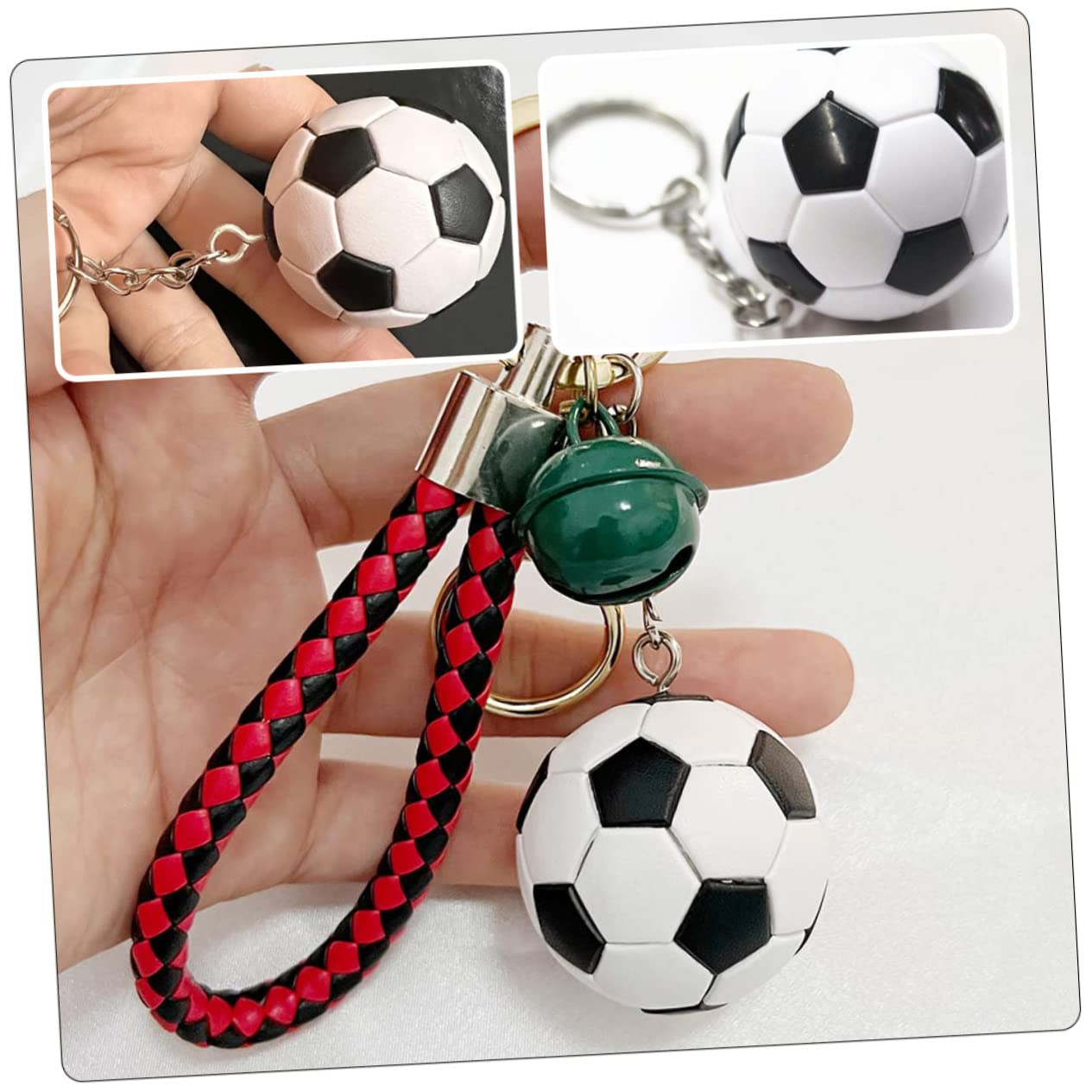 BESPORTBLE Portachiavi Di Calcio Squadra Rete Da Calcio Festa Di Calcio Palloni Da Calcio Obiettivo Gioco Netto Reti Biliardo Chiave Fischio Dell'arbitro Plastica