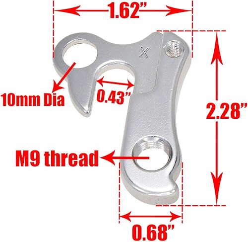 Miniatura 2 de 2 piezas de gancho de cola de engranaje para bicicleta de ciclocross, bicicleta híbrida, bicicleta de montaña, bicicleta de carreras de carretera