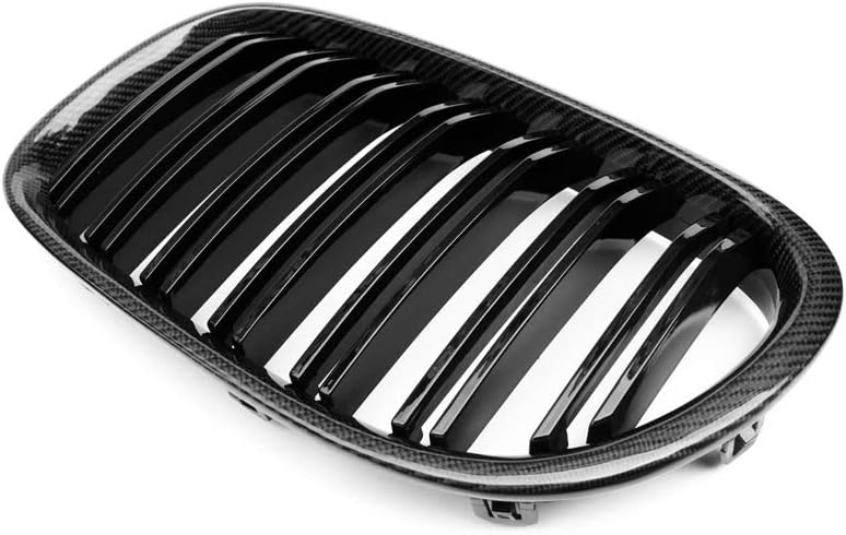For BMW 7 Series F01 F02 730LI 740L 2009-2015 Carbon Fiber Grill Gloss Black Grille (Dual Line)
