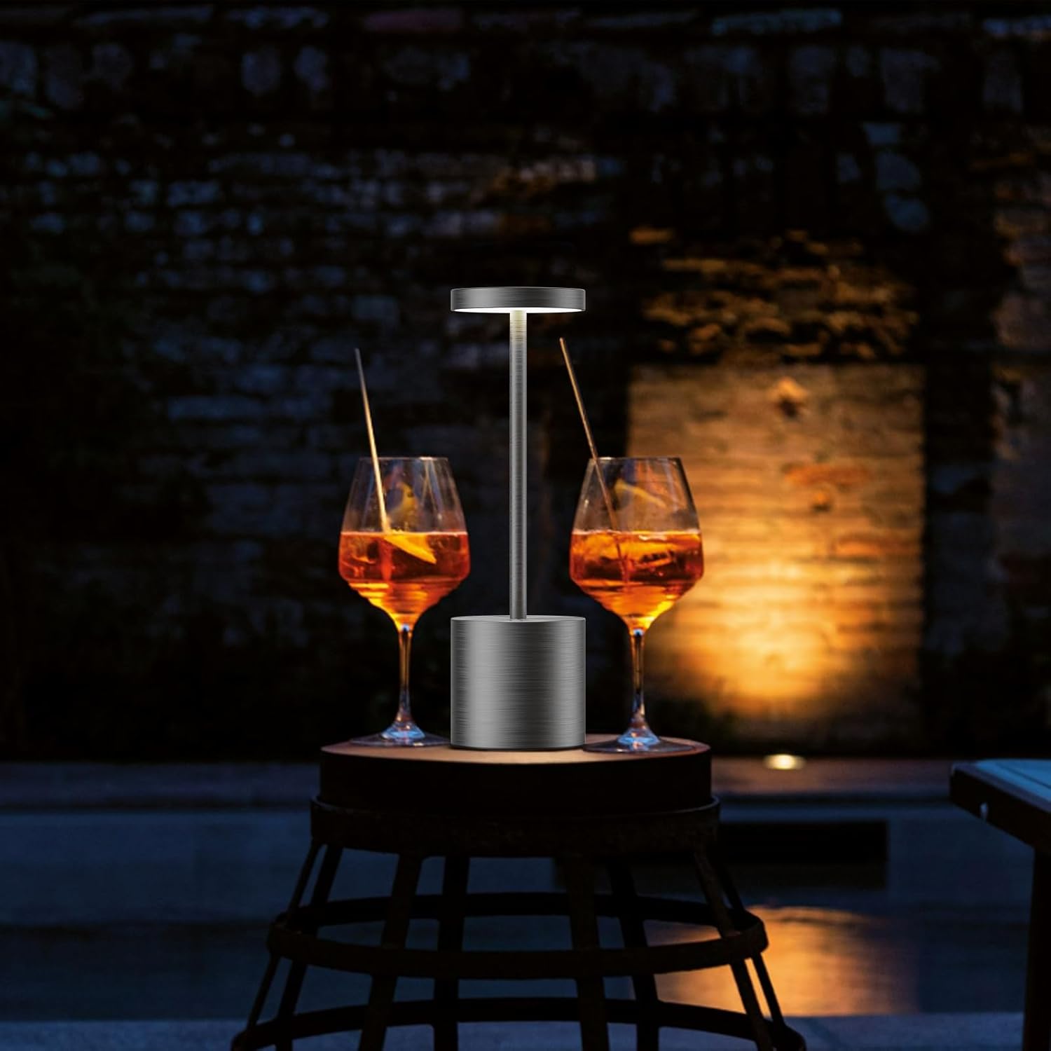 2 Pack Cordless Table Lamps Rechargeable,Battery Operated LED Table Light,5000mAh Battery Powered Dimming Weatherproof Desk Lamp for Dining Patio Restaurant Outdoor