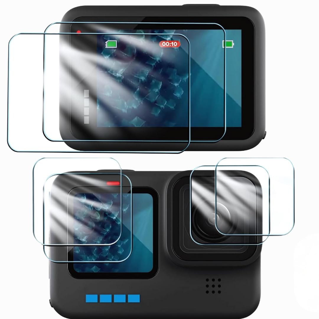 Arayle 9H Edge To Edge All IN 1 Screen Guard Protector for GoPro Hero 9/10/11/12 Action Camera, Full Coverage, Easy Installation Kit, Pack of 6 (Not Tempered Glass) (Hero 12) (B0DBGNP4CM) Amazon Price History, Amazon Price Tracker