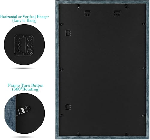 Vista 135 de Frametory, Portarretratos negro de 16 x 20 pulgadas, para fotos de 11 x 14 pulgadas con paspartú, molduras anchas (16 x 20 pulgadas, negro)