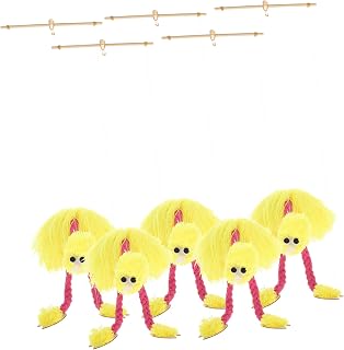 ERINGOGO 5pcs Pull String Plush Ostrich Marionette Puppets for Kids, Develop Communication Skills