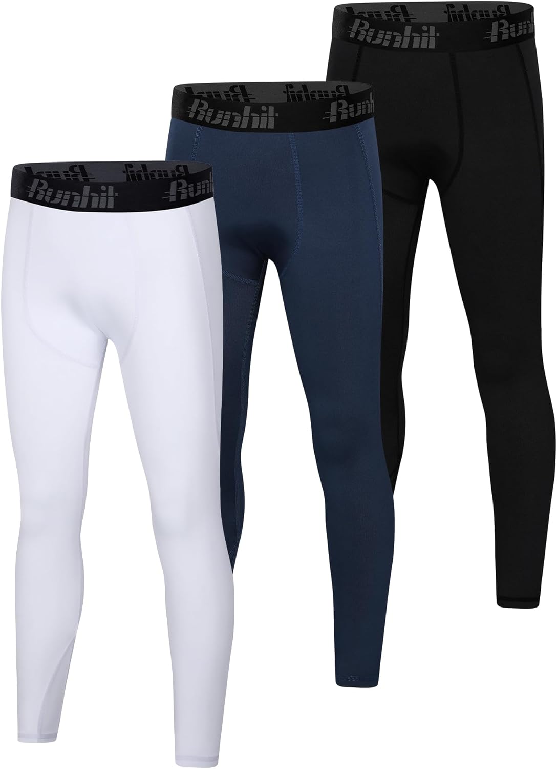 Runhit Boys Compression Leggings,Youth Athletic Tights Basketball Compression Pants,Boys Base Layer Pants Sports Legging
