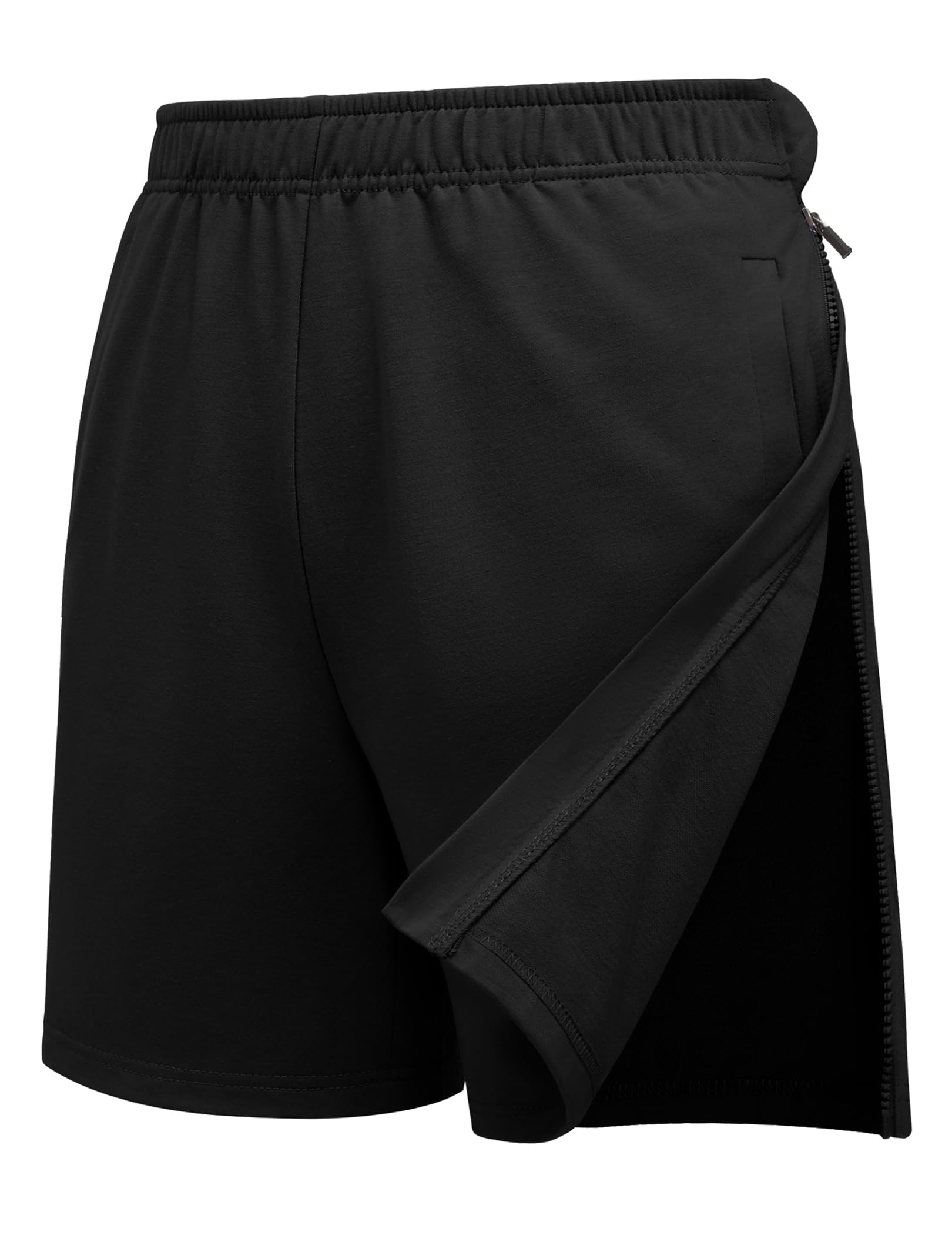 Deyeek Women Tear Away Shorts Adaptive Cotton Athletic Shorts Hip Replacement After Knee Surgery Recovery Pants with Pockets