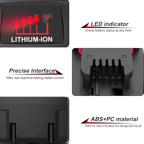 Miniatura 6 de BECDXPal Paquete de 2 baterías de repuesto de 3.5 Ah para batería Milwaukee M18 de 18 V Milwaukee y kit de cargador, 48-11-1811 batería Milwaukee