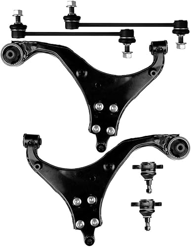 LSAILON 6 unids juntas de rótula inferiores inferiores brazos de control barra estabilizadora delantera Kit de enlaces de extremo para 2005-2009