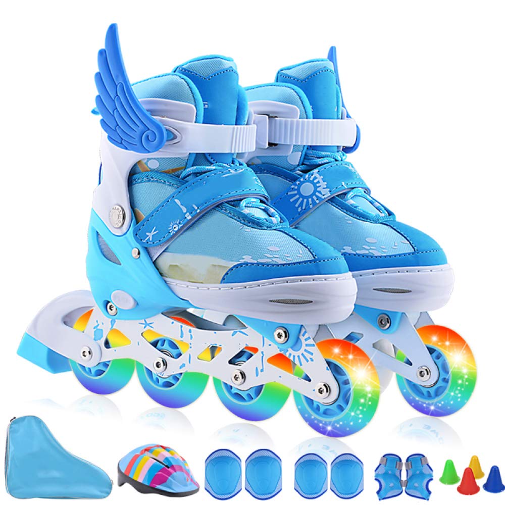Amazon.co.jp: ローラースケートインラインスケートの子供のフルセット