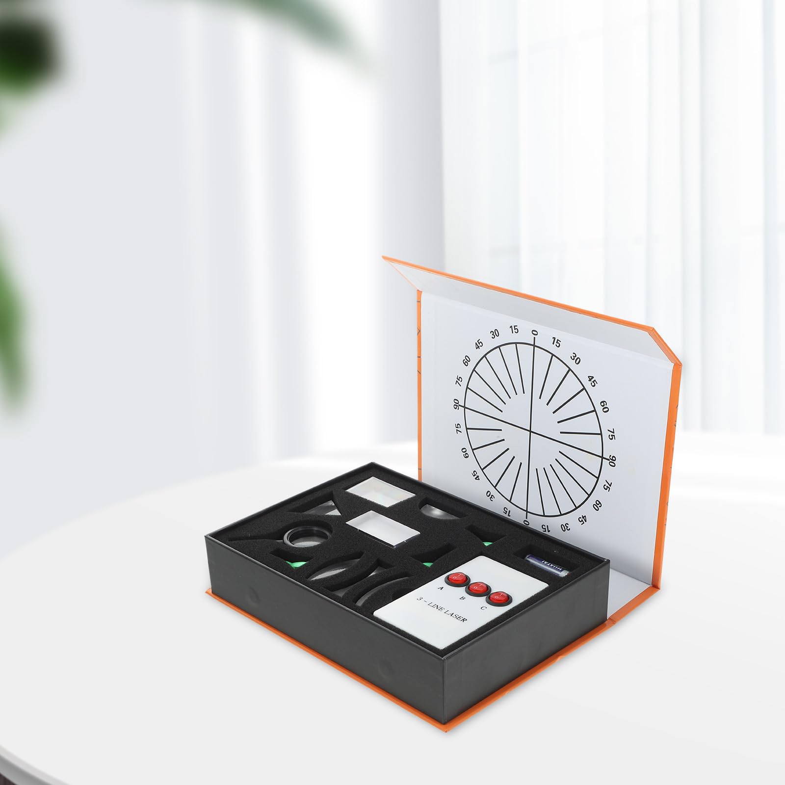 Kit D’expérimentation Optique Physique 17 Pièces en Plastique et Verre Couleur Aléatoire | Prisme, Lentille Convexe et Miroir Concave, pour Apprentissage Scientifique des Garçon et Filles, Réglage Couleur Aléatoire