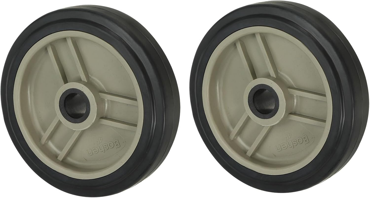 PATIKIL 5" Air Compressor Wheels, 2 Pack Universal Air Compressor Wheel Replacement Part with 0.6" Dia. Hole for Easy Mobility, Beige