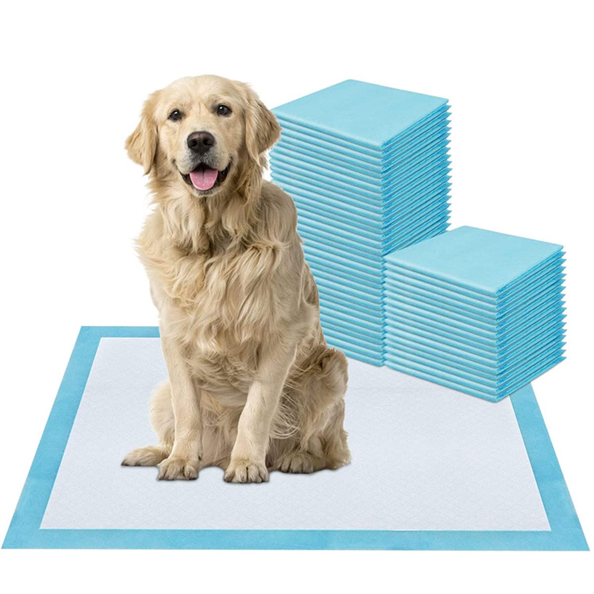 DOG n KITTY Puppy Pads - 100 Pack Large Puppy Training Pads for Dogs - Super Absorbent Dog Pee Pads, Leak-Proof Dog Training Pads, Ideal Puppy Pee Pads for House Training & Indoor Use (56x56cm)