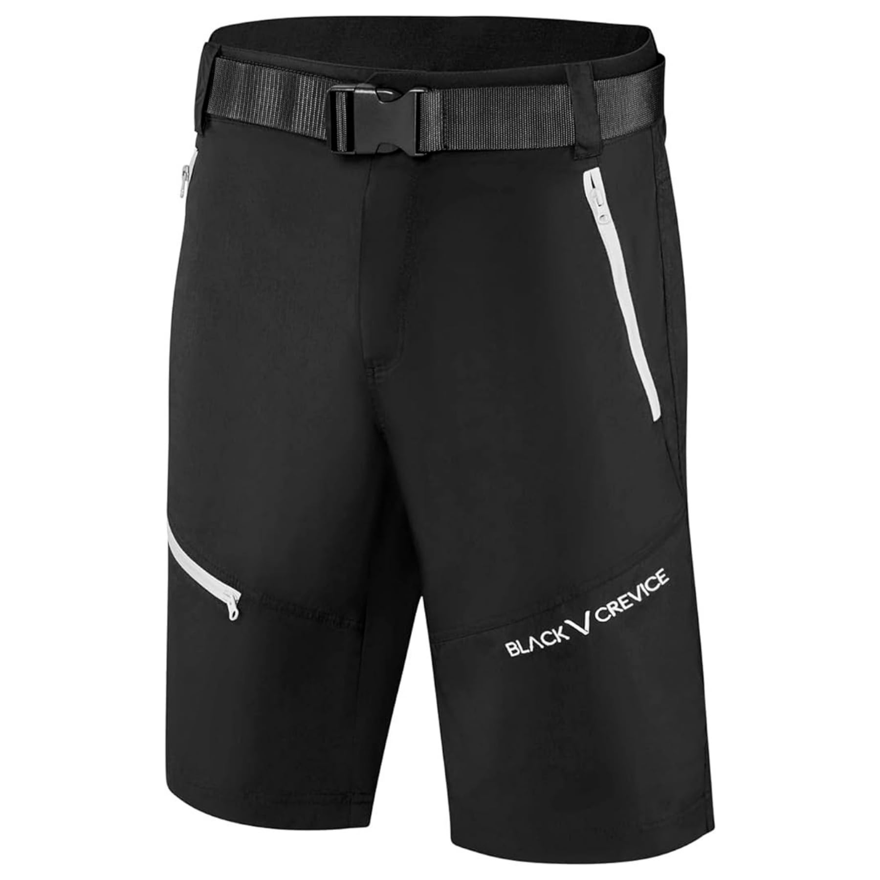Black Crevice Herren Wander- & Trekkinghose | 96% Nylon & 4% Elasthan | Atmungsaktiv, Wasserabweisend & Schnelltrocknend | Kurze Outdoor Wanderhose Herren