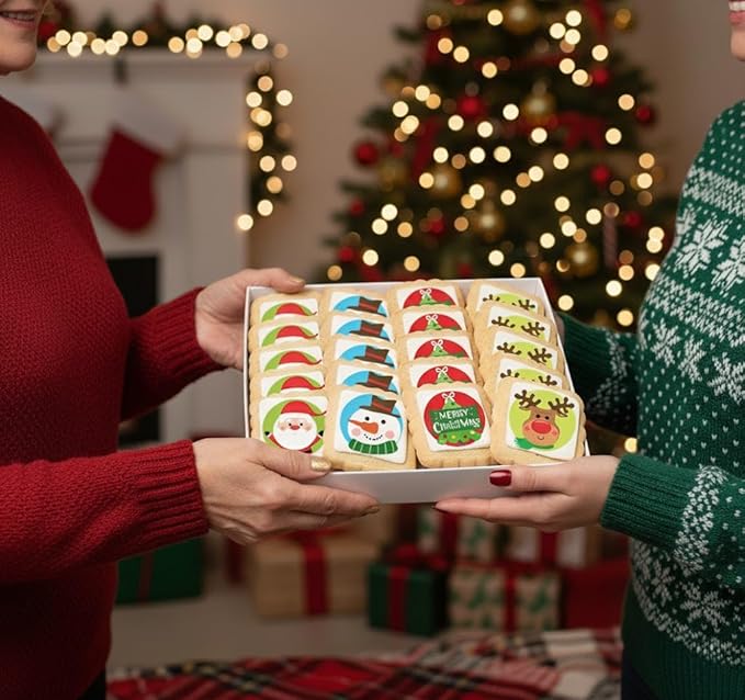 Christmas Cookies Stocking Stuffers Regalo Corporativo Galletas Envueltas Individualmente 24 Decoradas miniatura 4