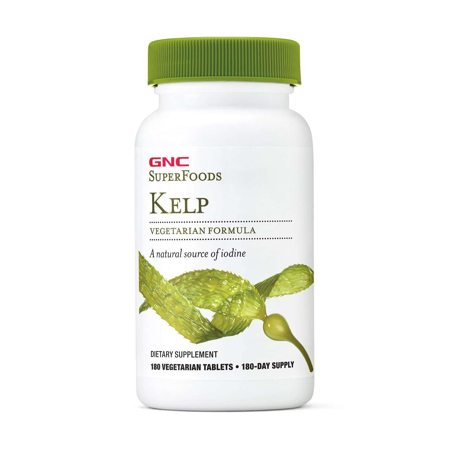 GNC SuperFoods Kelp, Plus Calcium & Iodine, Vegetarian, 180 Tablets