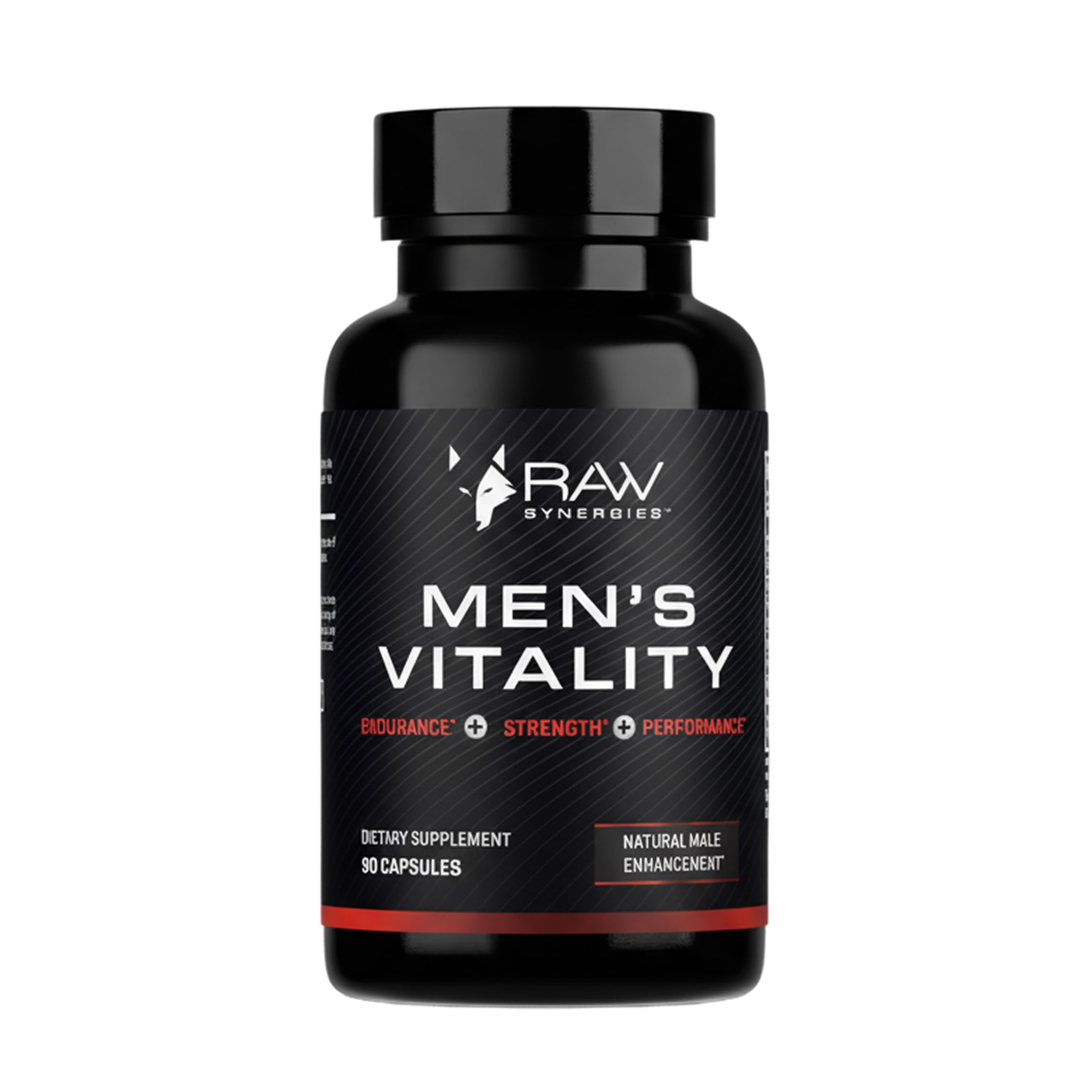 RAW Synergies Men’s Vitality – L-Arginine & Cordyceps for Strength, Heart & Focus – Performance Support Supplement, 30 Servings