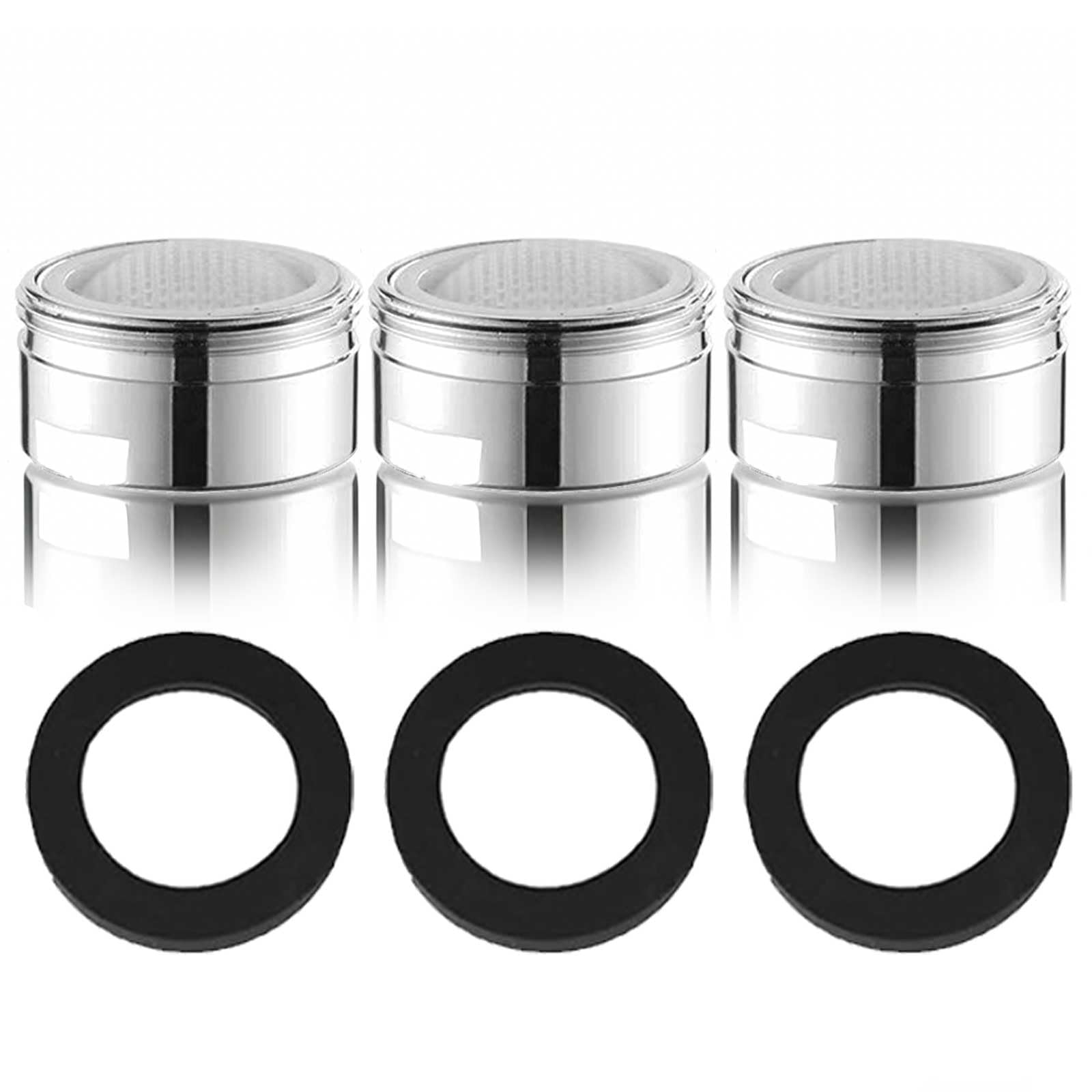 3Pcs Faucet Aerator, 24mm Male Copper Water Saver Tap Filter Replacement Parts for Bathroom Kitchen (Stainless Steel Filter Mesh)