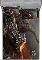 Vista 124 de Lunarable Grey Fitted Sheet & Pillow Sham Set, Pattern with Random Footprints Paw Traces Pet Legs Friendly Cats and Dogs, Decorative Printed 3 Piece