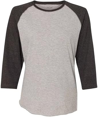 Ladies Vintage Jersey 3/4 Sleeve Baseball T-Shirts in 5 Colors