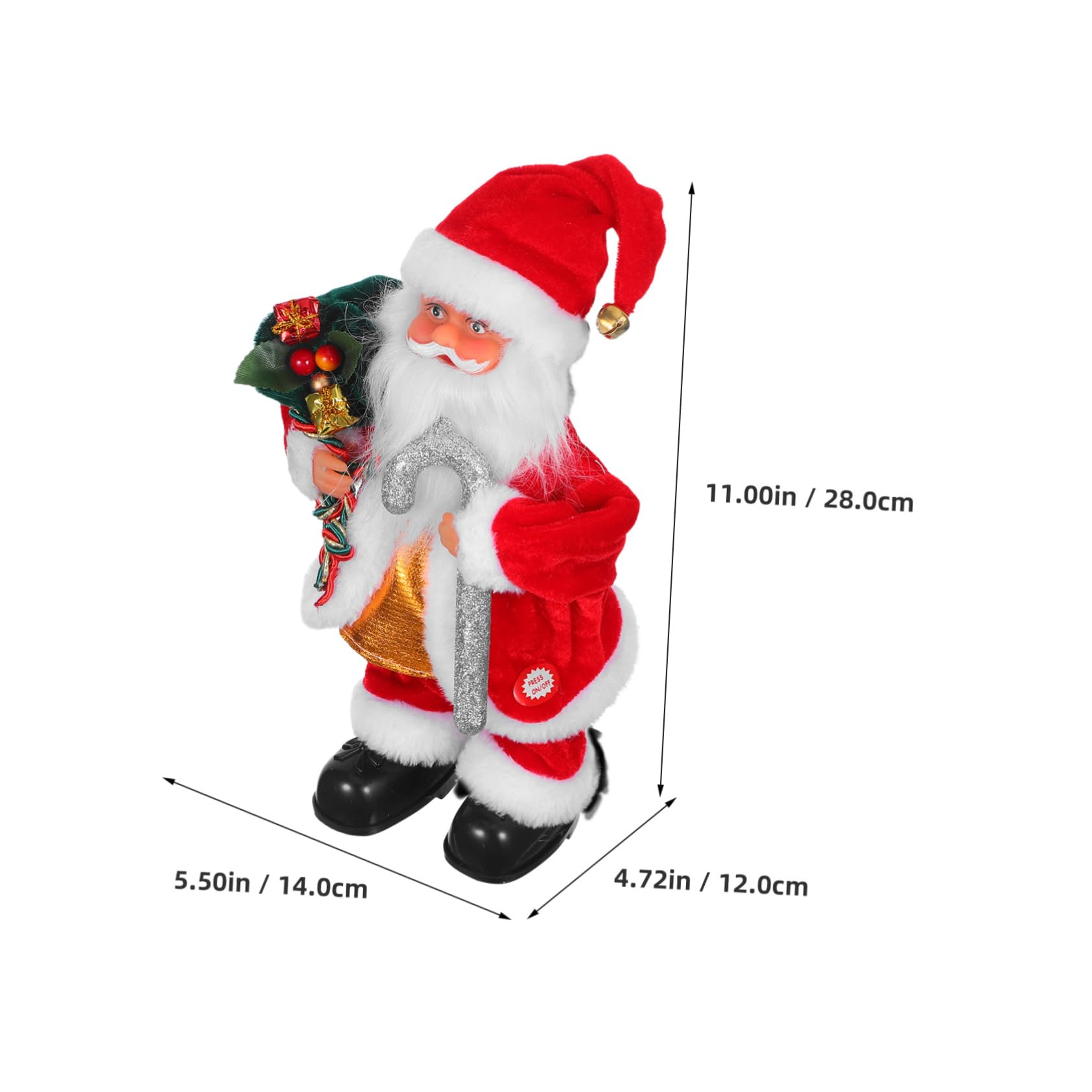 Juguete De Papá Noel Eléctrico Papá Noel Musical con Funciones Divertidas para Decoración De Fiestas Navideñas para Hecho De Material Seguro