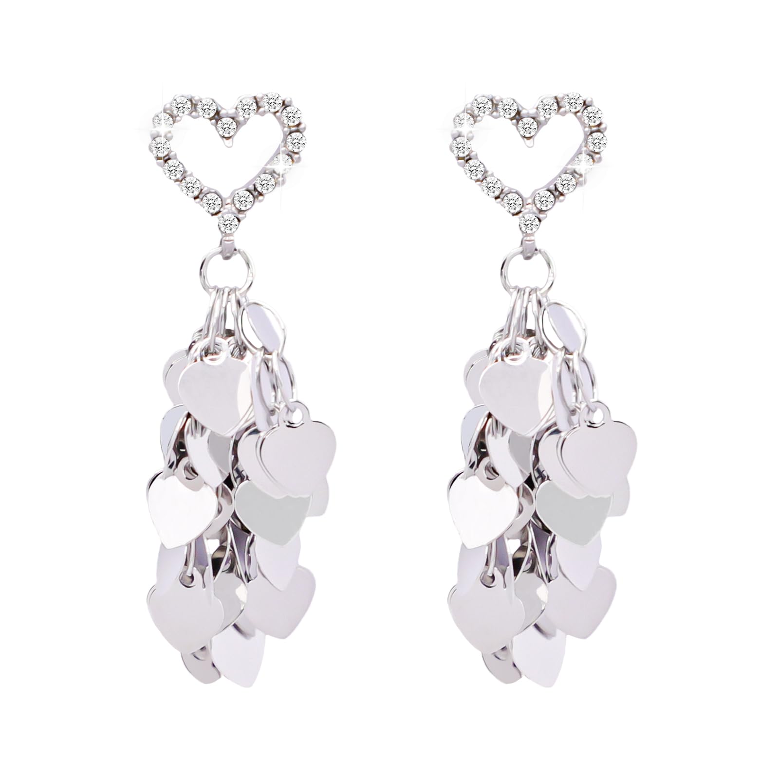 Gold Plated Dangle Earrings Sequin Metal Tassel Earrings Dainty Long Dangle Drop Earrings Gold Statement Earrings For Women Fashion Jewelry Party Prom