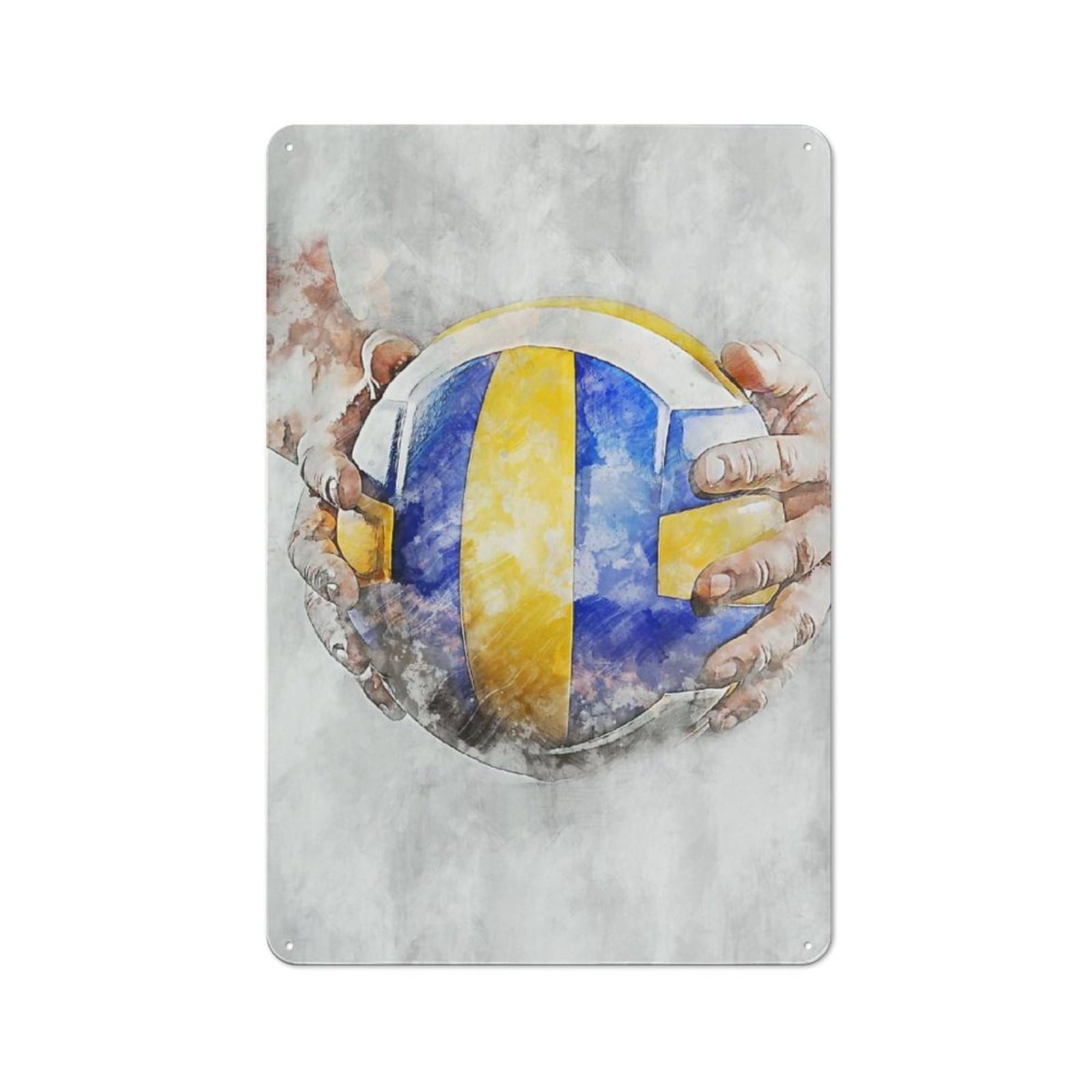 Junmoney Style-1 Classic Volleyball Kitchen Metal Sign 30X20cm, Kitchen Wall Decor For Kitchen, Cafe, Pantry Or Dining Room