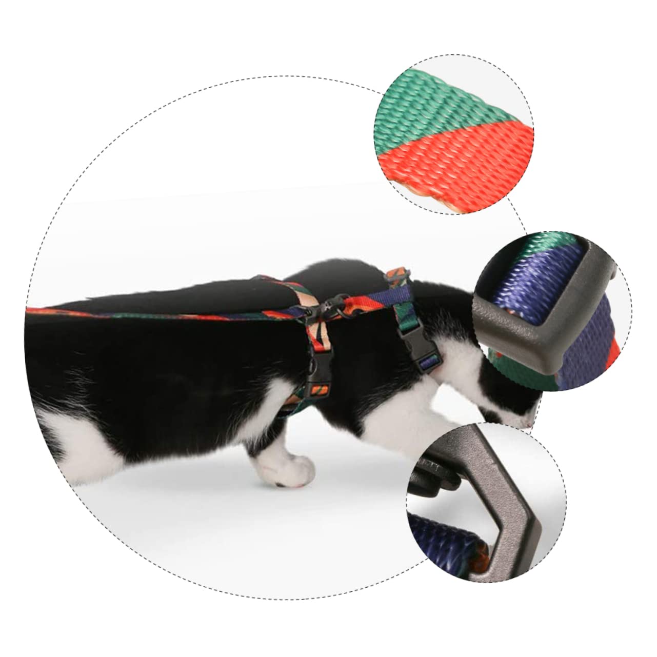 Didiseaon 2pezzi Pettorina Per Gatti Con Guinzaglio Materiale Resistente Per Passeggiate Sicure Design Elegante e Leggero Perfetta Per Gattini e Gatti Adulti