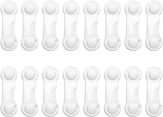 16 PCS Kindersicherung Schubladen, Stark Klebend Kein Bohren Baby Türsicherung Tür Verriegelungen Baby-Proofing Starker Halt Kindersicherung Türriegel Schrank Für Küche Schränke Schubladen