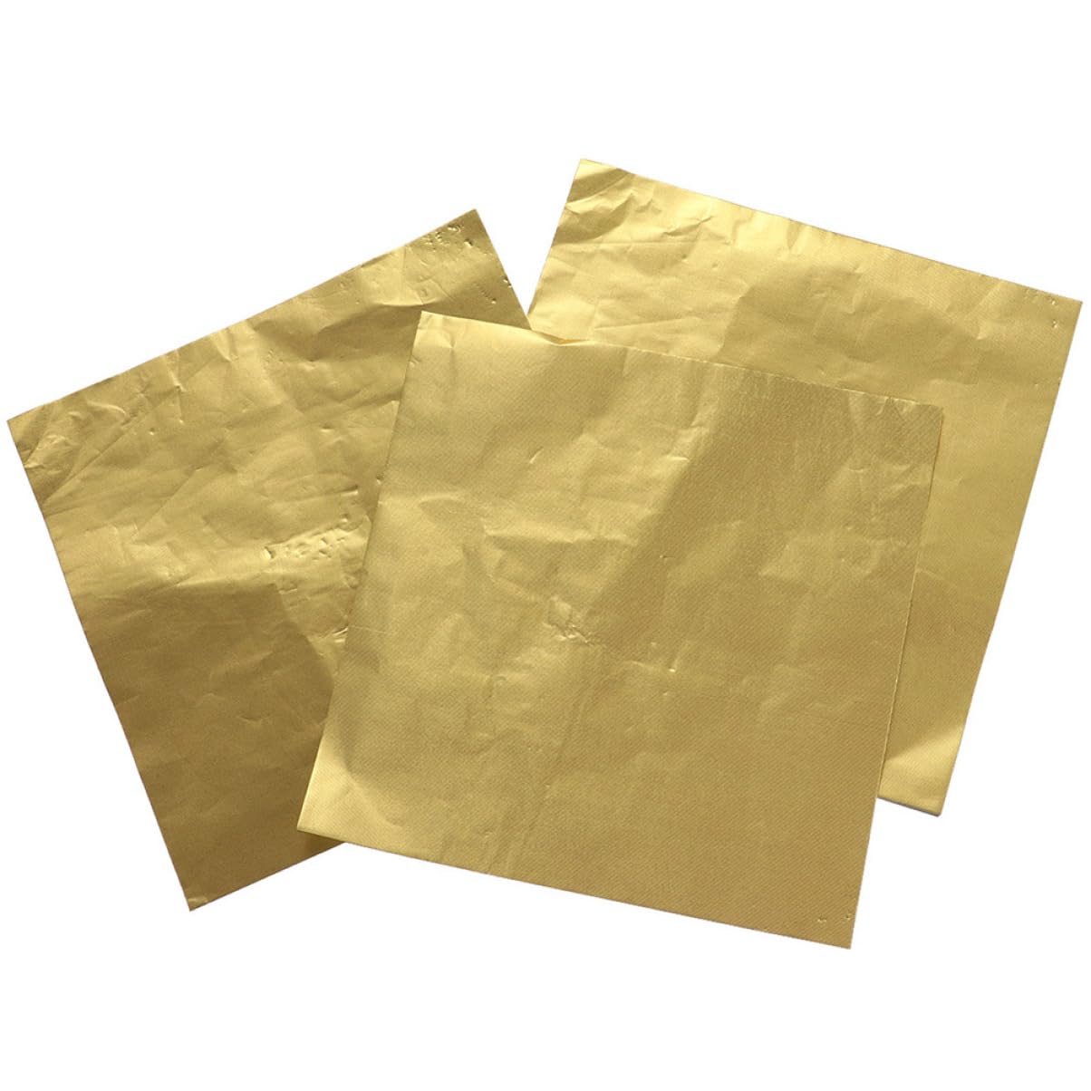 Healeved 200 Fogli Carta Alluminio Dorata Per Confezioni Cioccolato, 15x15 Cm, Ideale Per Bomboniere, Feste, Matrimoni E Confezioni Regalo