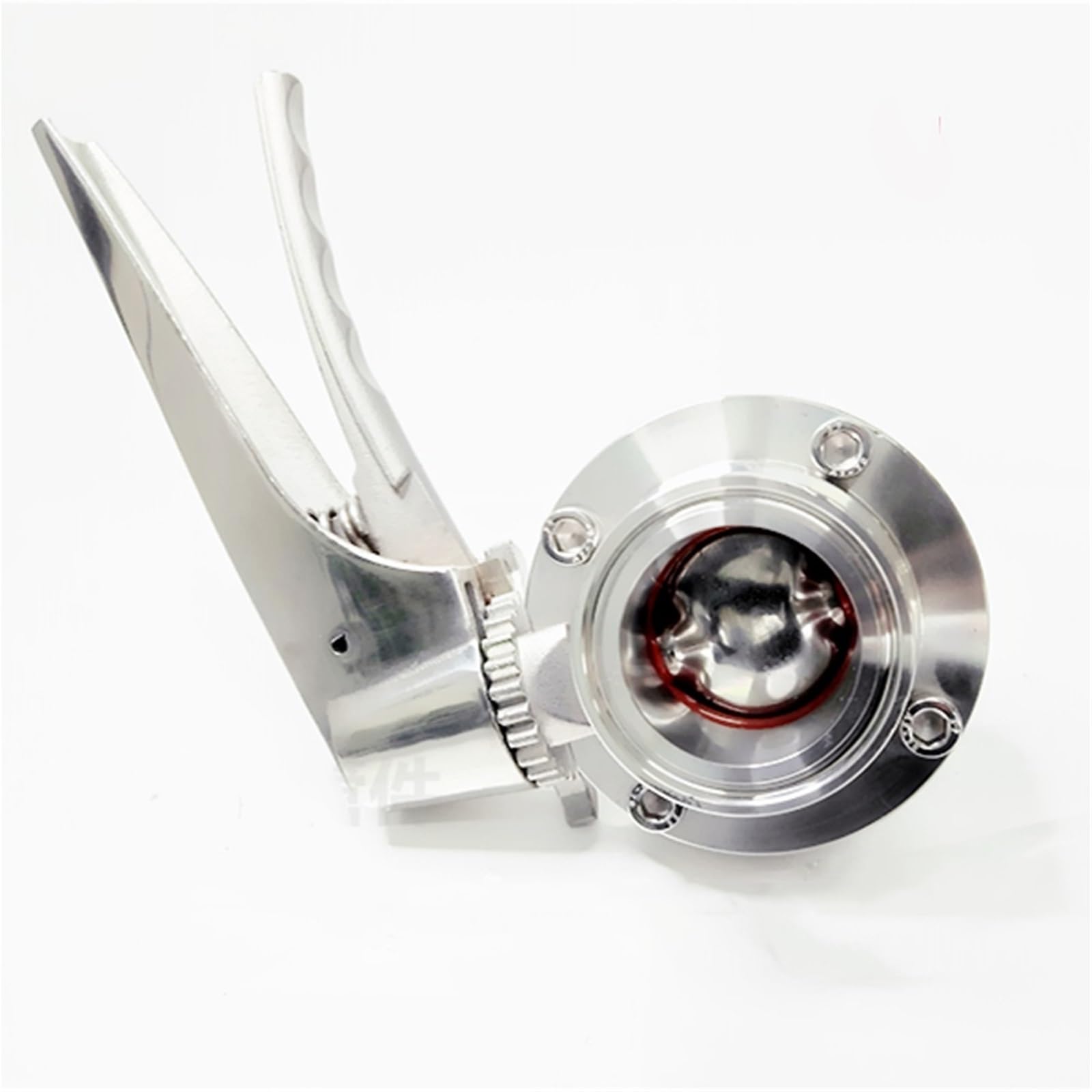 Tubo de 57/63/76/89/102/108 mm OD x 6.3 cm 7.6 cm 8.9 cm 10.2 cm Tri Clamp Sanitaria Butterfly Squeeze Trigger Flow Control Valve SUS 304 Stainles | Válvula (tubo de 108 mm de diámetro exterior K119 mm)