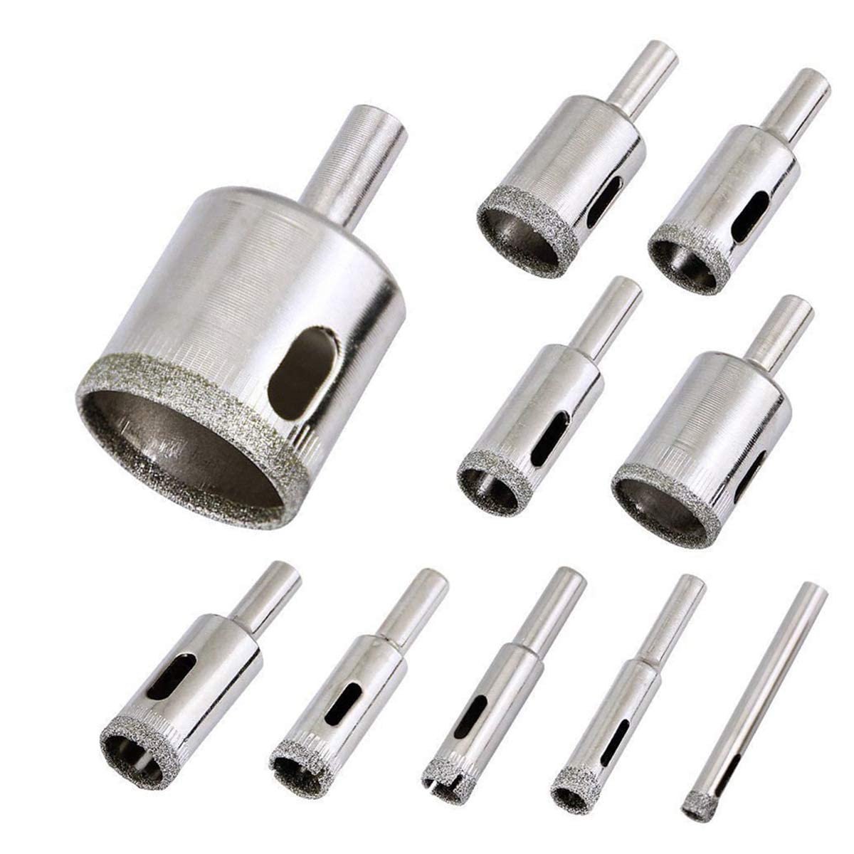 UPTODATETOOLS 10 PCS 6-30mm Hollow Core Drill Bit Set for Ceramic, Glass, Porcelain Tile Diamond Hole Saw Tile Set Glass Drill Bit (B0D293B9QY) Amazon Price History, Amazon Price Tracker