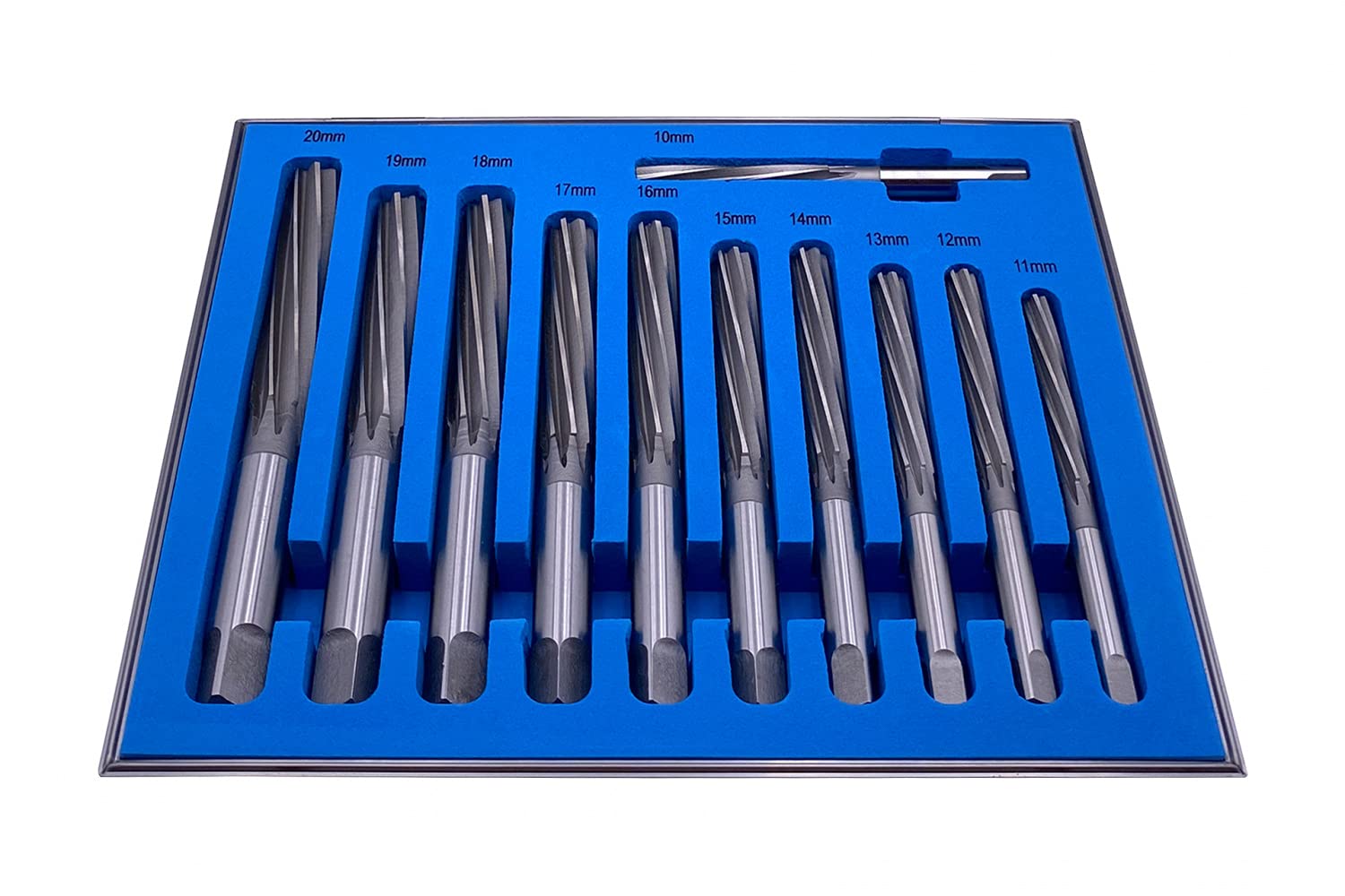 PAULIMOT HSS-Handreibahlen-Set 11-teilig 10,0-20,0 mm Passung H7