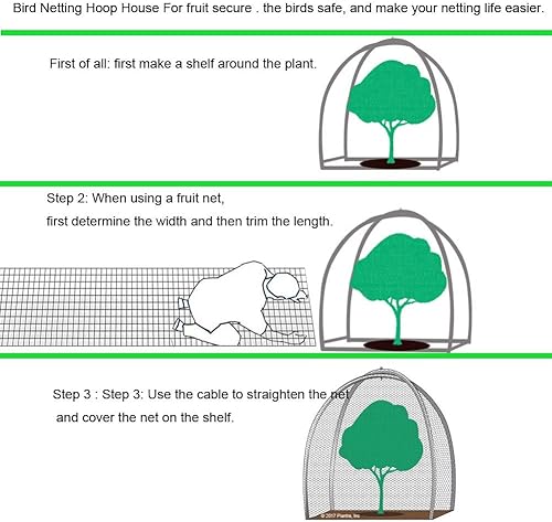 Miniatura 8 de ICANZUO Protección contra pájaros, red de pájaros para jardín, protege flores, plántulas, plantas, árboles frutales, verduras de roedores, pájaros,