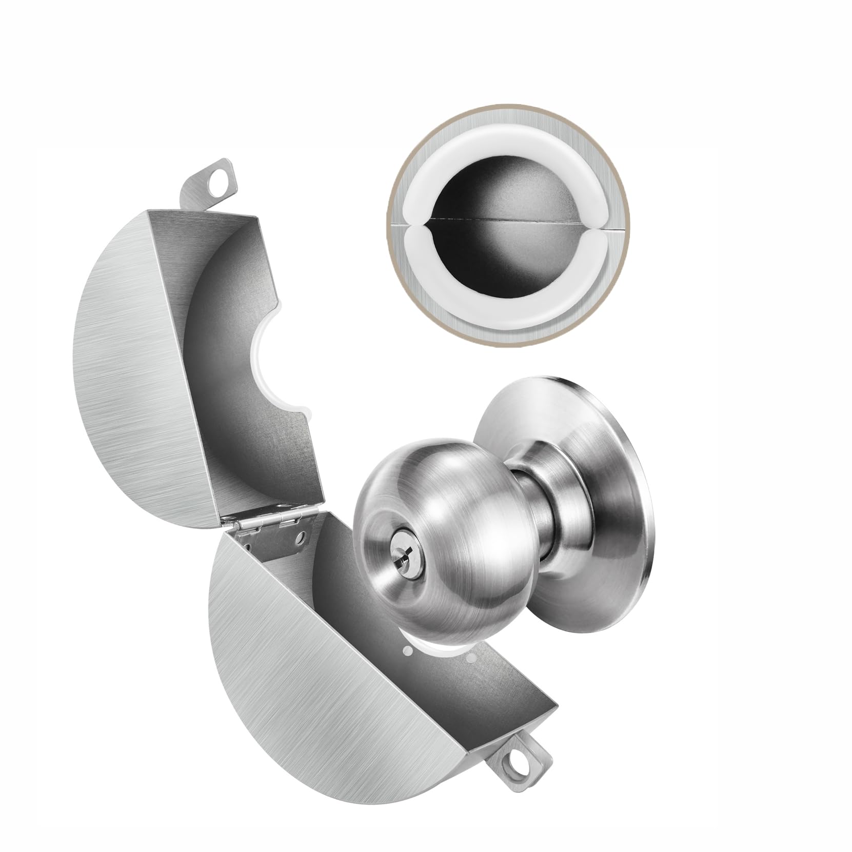 Door Knob Lock Cover, Knob Lock Out Device,Door Handle Lock Child Proof, Kid Safety Lock Prevents Turning of Door Knob,Cover to The Doorknob/Faucet/Valve(Without Padlock)