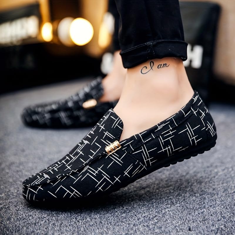 Men's Loafers, Fashionable and Casual Large Size, Breathable Upper with Rubber Sole, Suitable for Outdoor wear, Durable and Comfortable, Suitable for Formal wear, Business and Office use.2