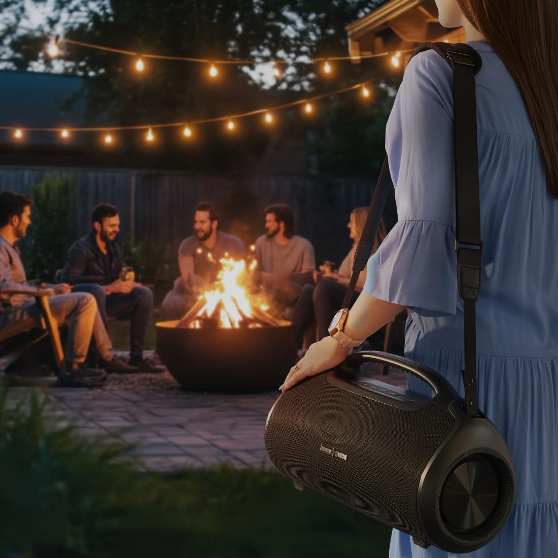 Hama Bezprzewodowy przenośny głośnik Bluetooth Ultimate Pro, mocny 120 W, 24-godzinny czas ładowania, wodoodporny głośnik IPX6, pyłoszczelny, wbudowany power bank USB-C, czarny