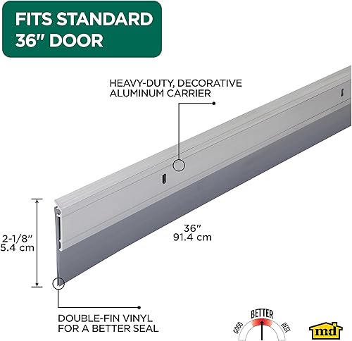 Miniatura 2 de Barrido de puerta de vinilo blanco resistente EXV  MD Building Products 05389
