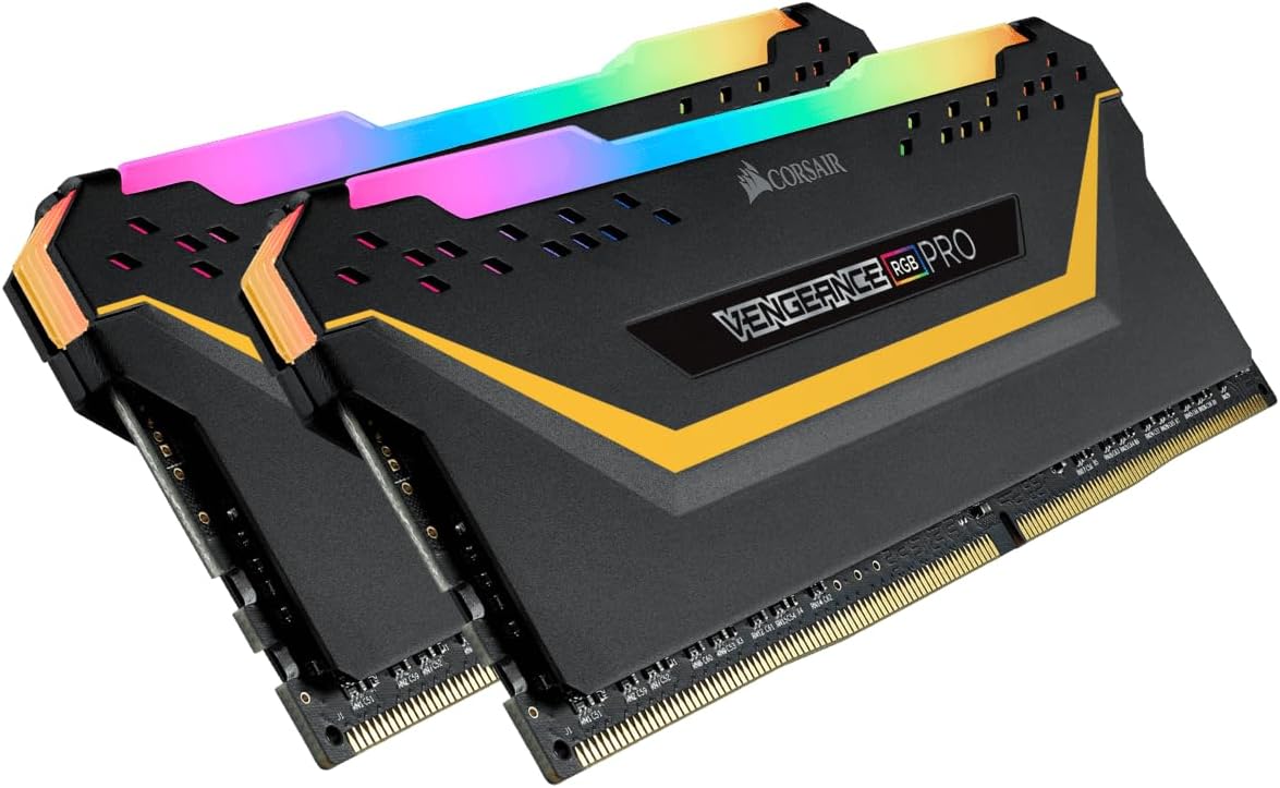 Corsair Vengeance RGB PRO 16GB (2x8GB) DDR4 3200MHz C16 TUF Gaming Edition Desktop Memory (10 Ultra-Bright RGB LEDs, Custom Performance PCB, Tight Response Times, Intel XMP 2.0 Support) Black