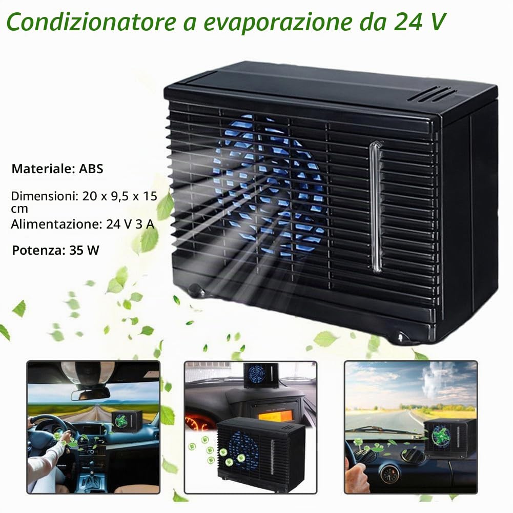 Condizionatore di Aria per Auto per Auto Portatile Universale 24 V Condizionatore di Raffreddamento Acqua Ventola Evaporativa 'aria per Camion Automobilistici Al Paragrafo a Casa