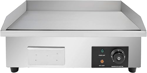 Miniatura 9 de VBENLEM Plancha eléctrica comercial de 22 pulgadas plancha de encimera eléctrica de 110 V 1600 W parrilla antiadherente de acero inoxidable
