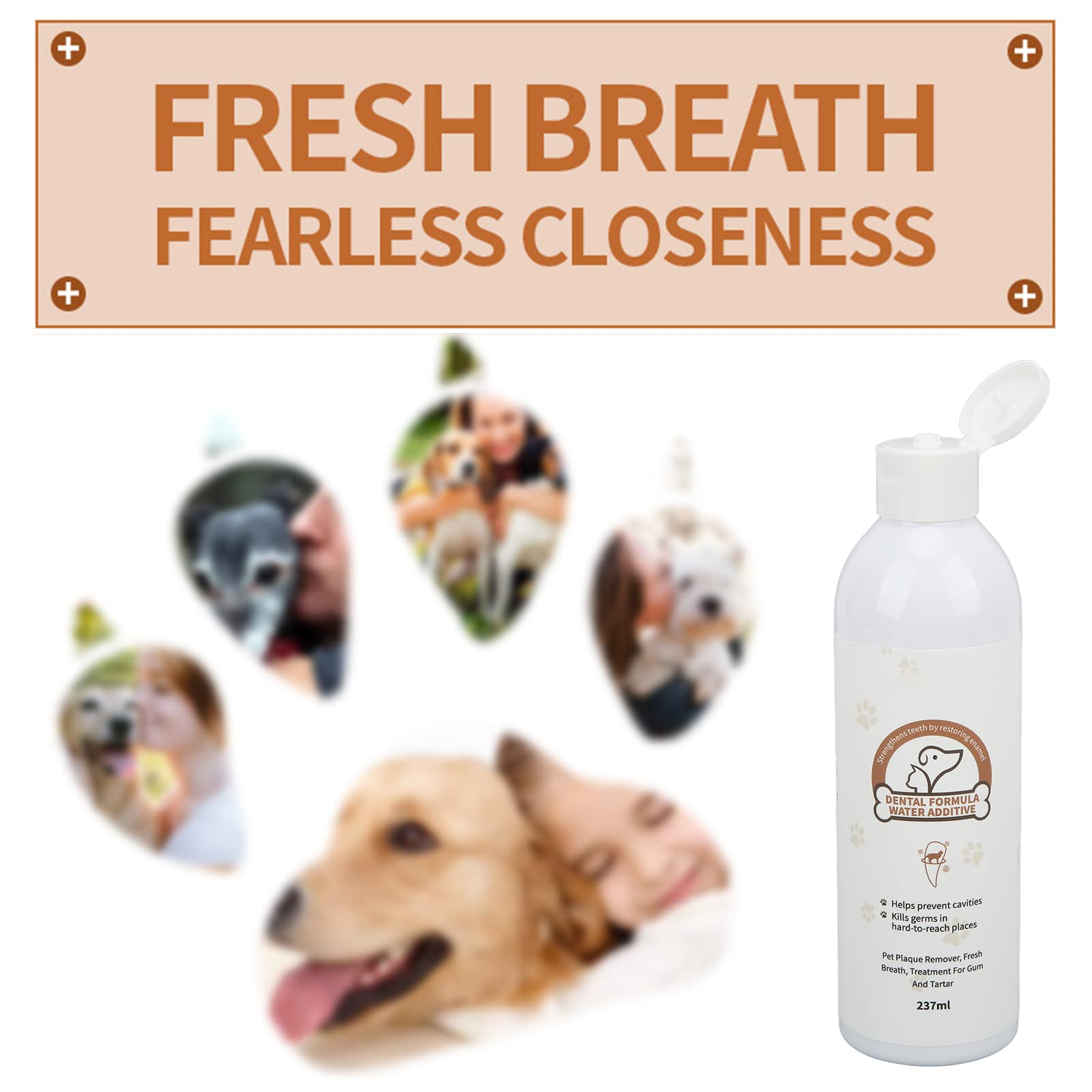 EVTSCAN Pet Mouthwash Dogs and Cats Oral Cleansing Water Pet Dental Care Solution for Bad Breath and Tartar 237ML - Image 2
