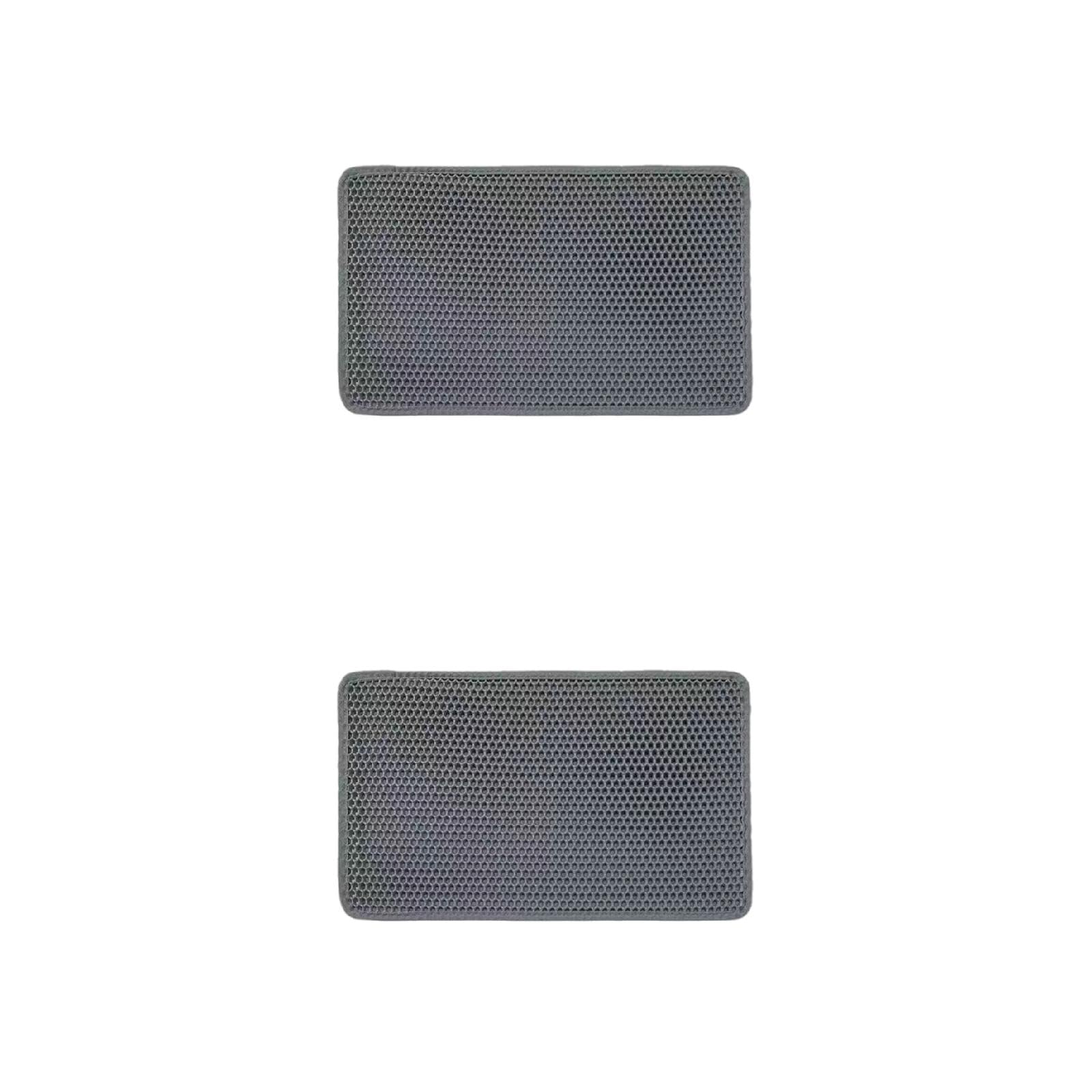 Tapis de litière double couche lavable et imperméable noir pour chat