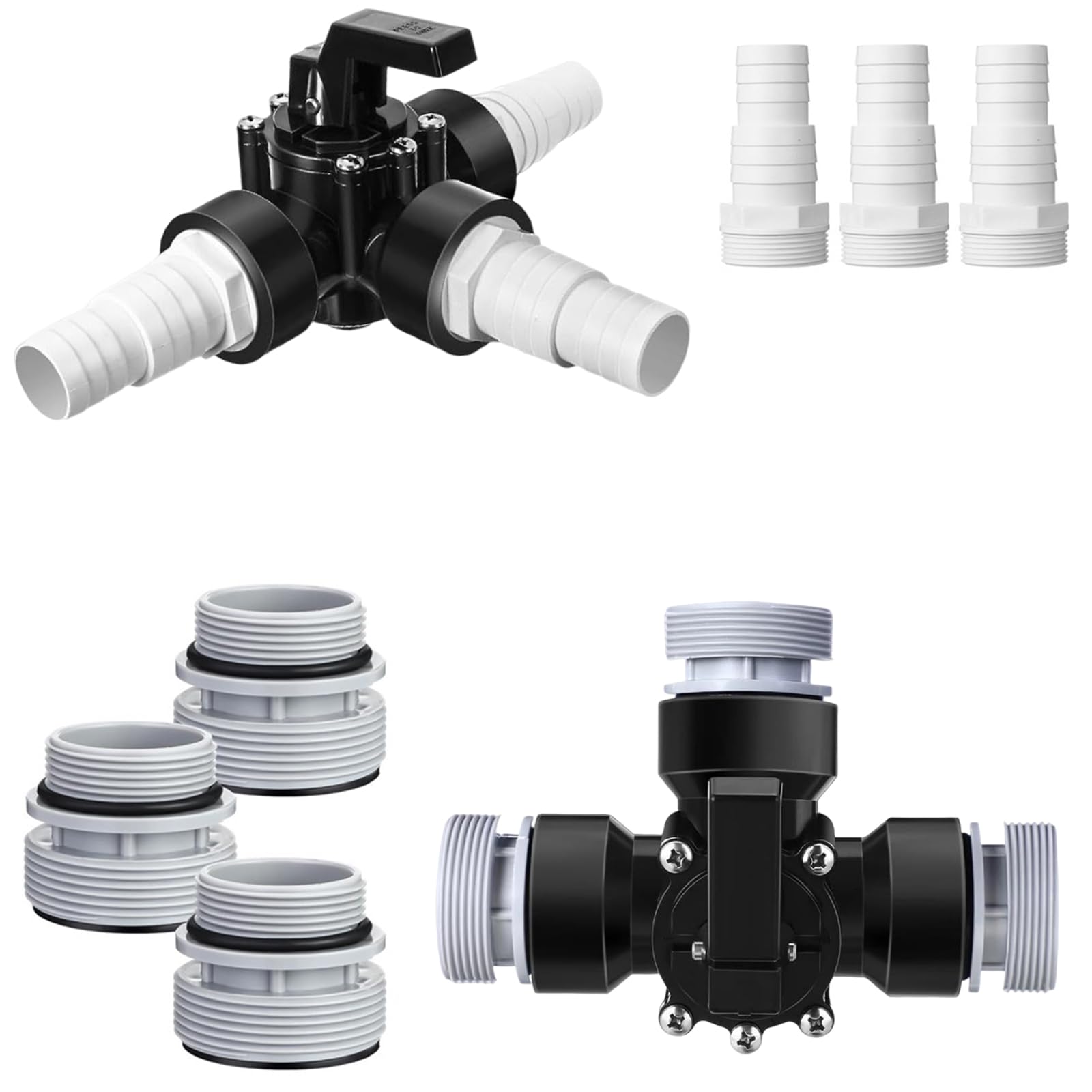 Generisch Kit de vannes de déviation de piscine avec adaptateur de tuyau