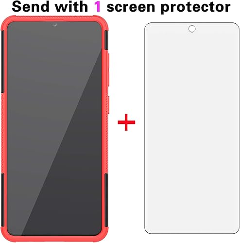 Miniatura 2 de Funda para teléfono Samsung Galaxy A31 con protector de pantalla de vidrio templado y soporte soporte rígido híbrido protector accesorios para