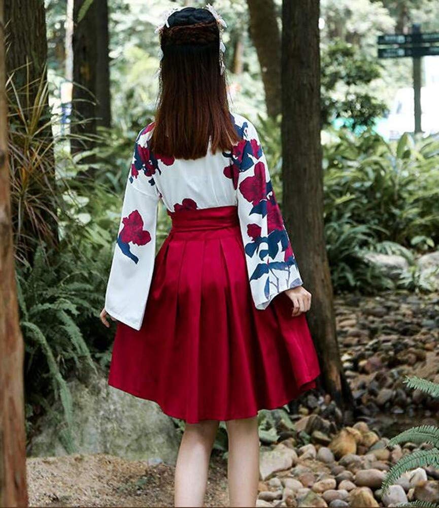 Amazon.co.jp: 矢羽柄 和式 プリント 改良 着物 和服 上下セット 日本 
