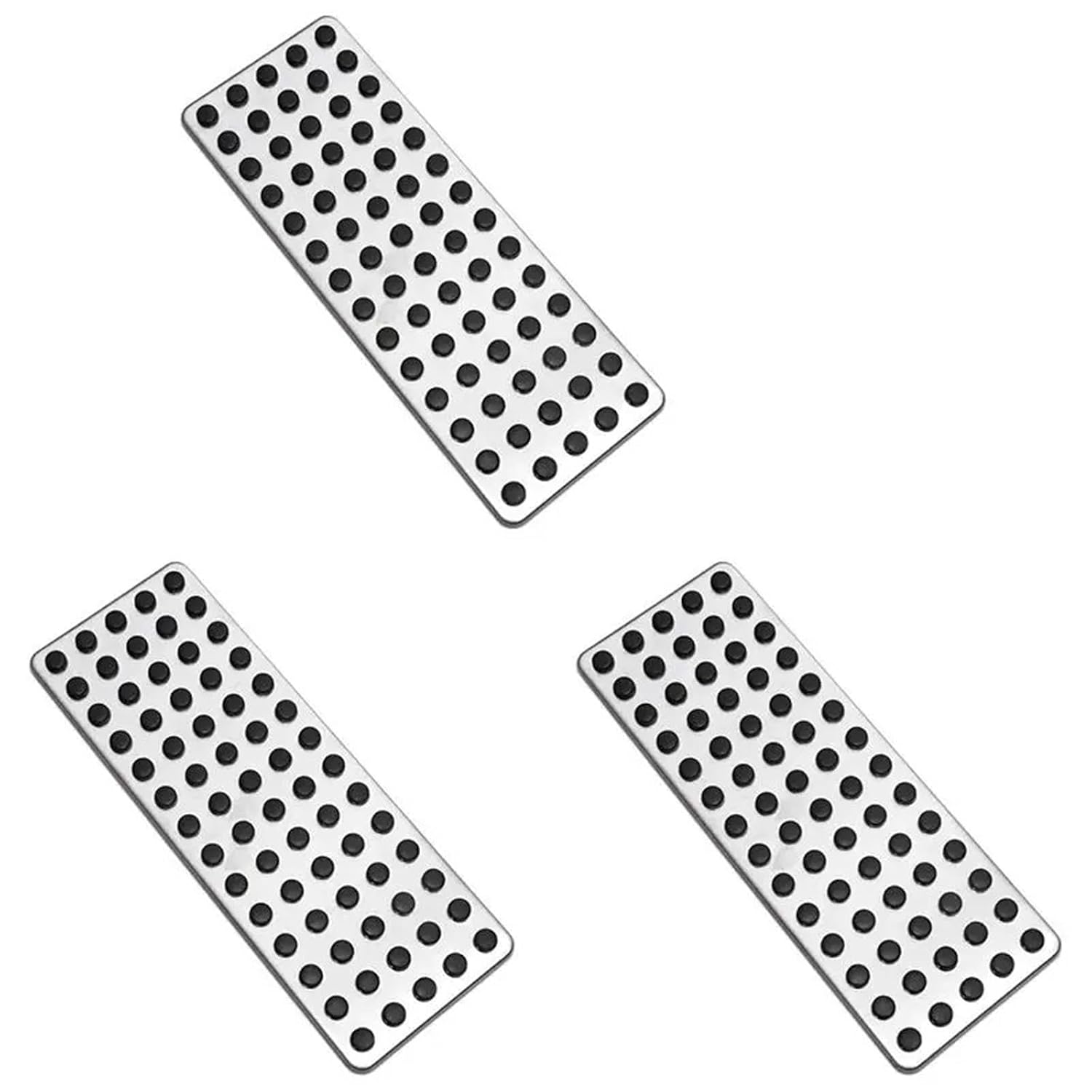 3X Steel Footrest Foot Rest Dead Pedal Pad Cover Fit for Mercedes Benz A B C E S CLS SLK CLA GLA GLK ML G GL Series